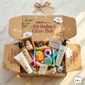 The Birthday Glow Gift Box ( Sunscreen + Shampoo + Hair Musk + Soap Box, birthday card or  free goodies)